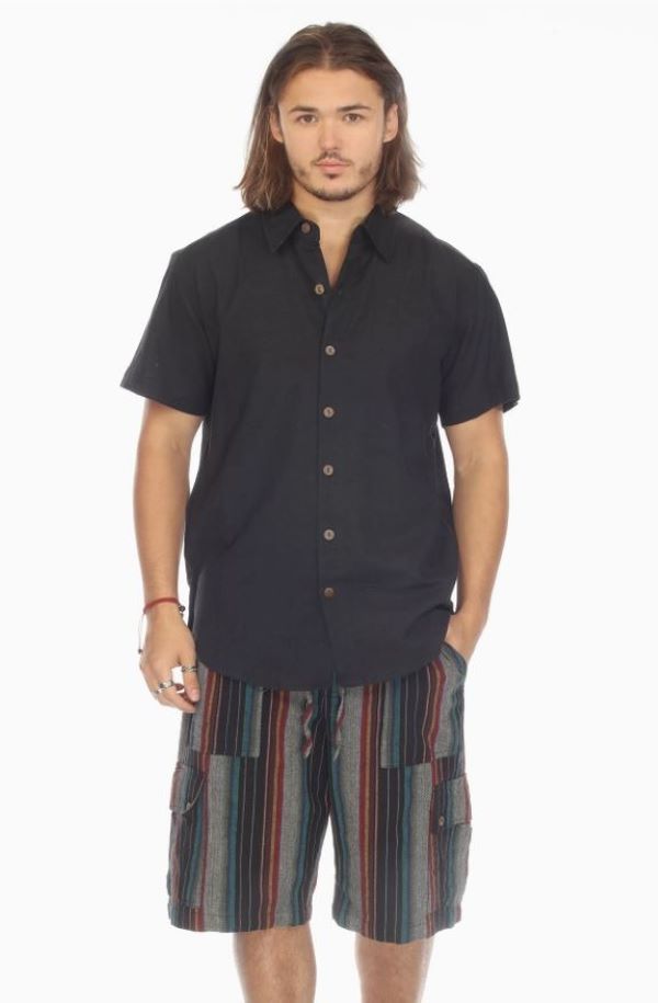 Shirt - Button Down - Black-hotRAGS.com