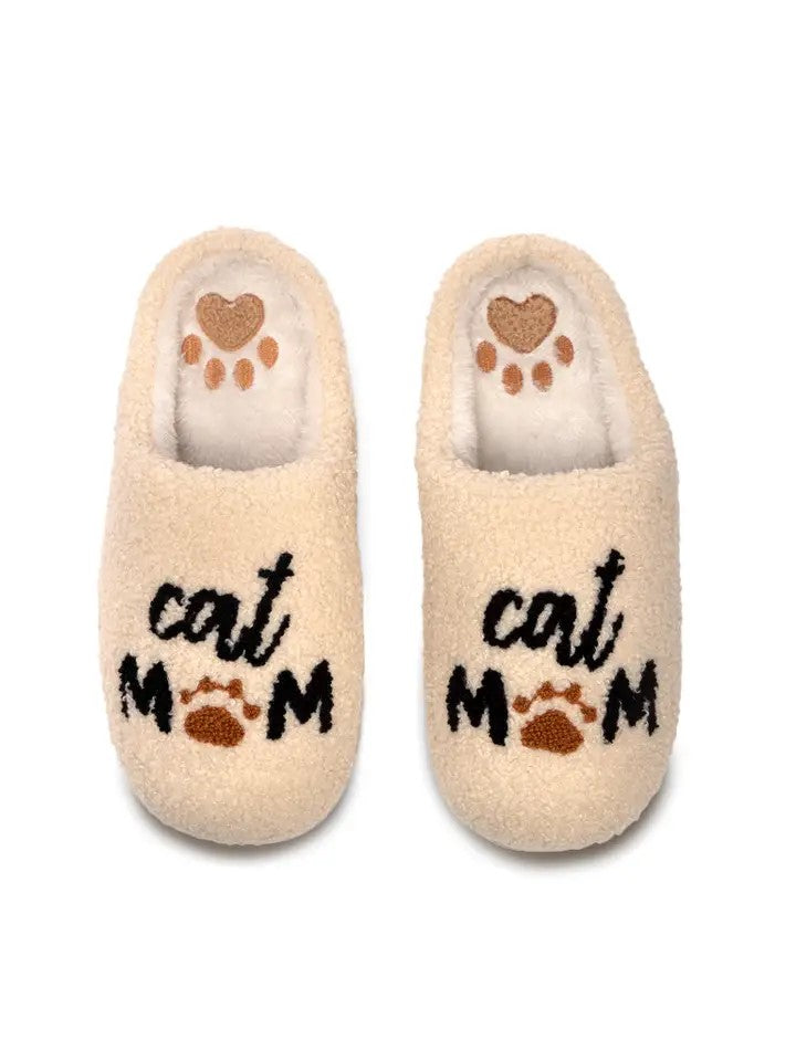 Slippers - Cat Mom-hotRAGS.com