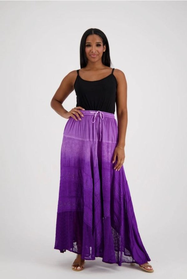 Skirt - Maxi Purple Ombre-hotRAGS.com
