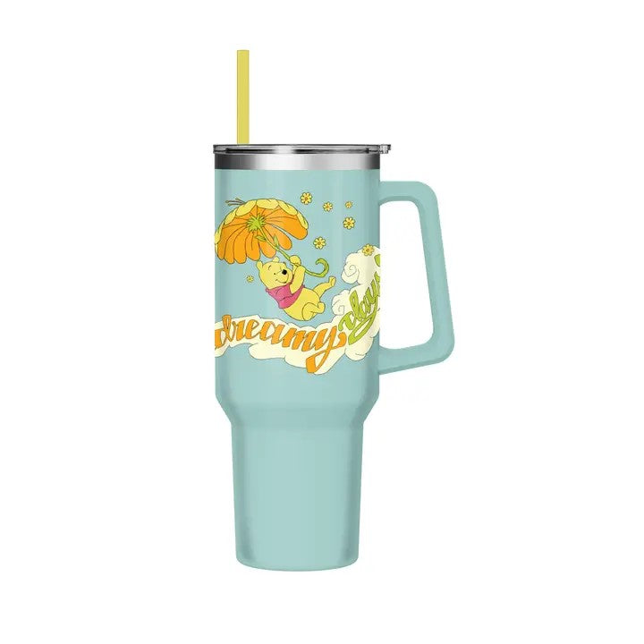 Tumbler - Winnie The Pooh With Handle - Dreamy Days Steel Tumbler - 40 oz-hotRAGS.com