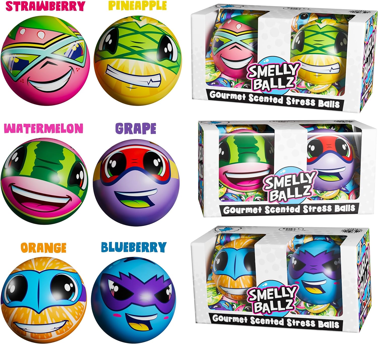Toy - Smelly Ballz -Gourmet Scented Stress Balls - 2 Pack-hotRAGS.com