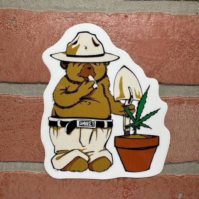Sticker - Smokey The Bear - Leaf-hotRAGS.com