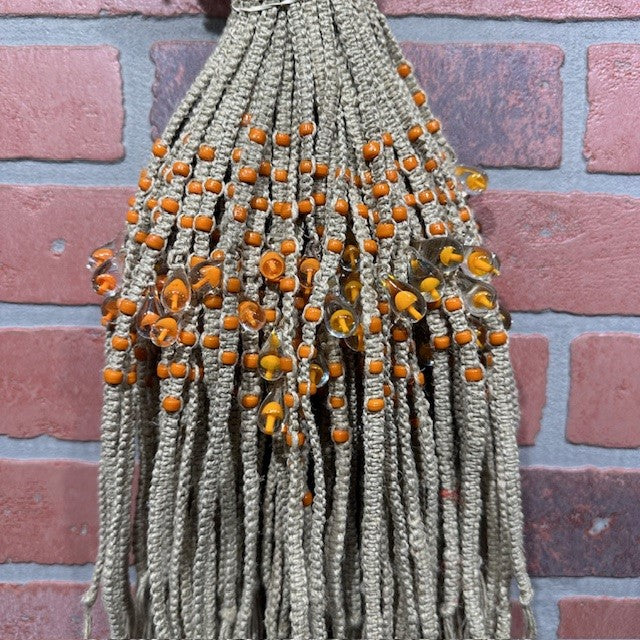 Necklace - Hemp Mushroom - Orange-hotRAGS.com