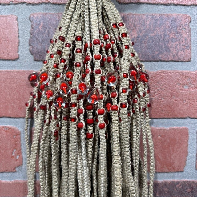 Necklace - Hemp Mushroom - Red