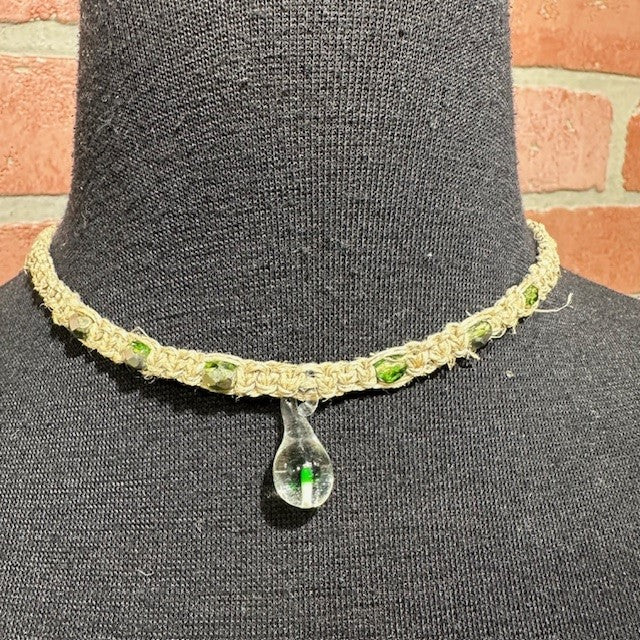 Necklace -Hemp Mushroom - Light Green-hotRAGS.com