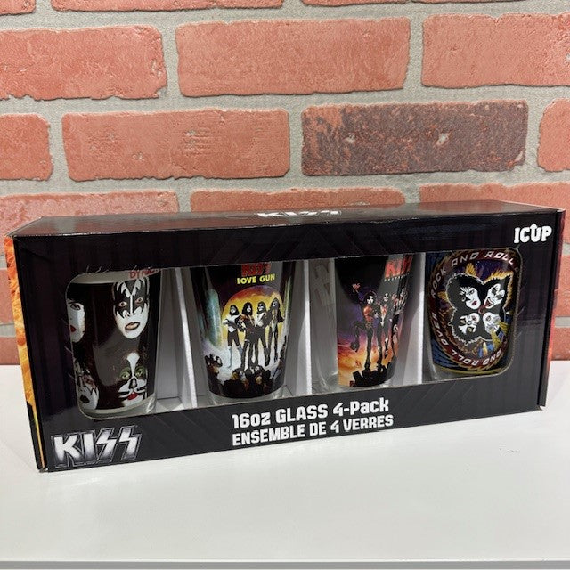 Glass Set - KISS Pint Glass Set (4-Pack / 16oz)