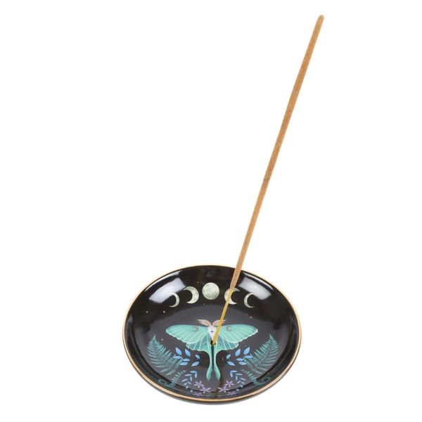 Incense Burner - Luna Moth Round