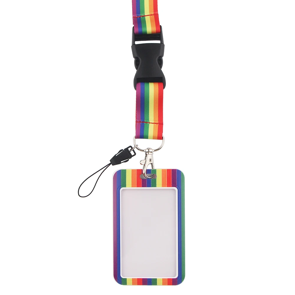 Lanyard - Rainbow ID Card Holder-hotRAGS.com