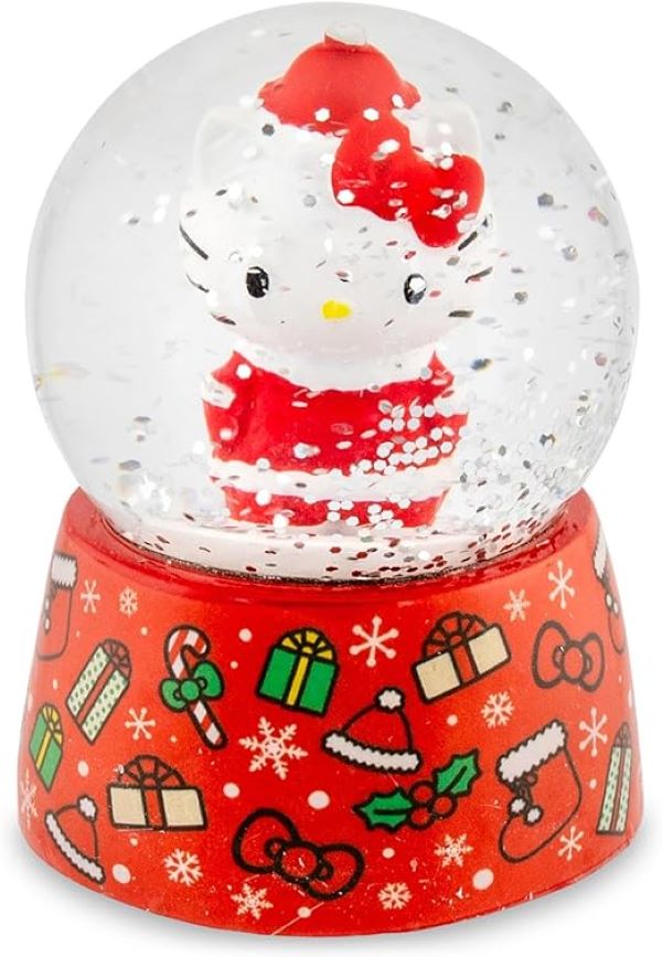 Christmas Snow Globe -Sanrio Hello Kitty Holiday Mini Snow Globe with Swirling Flakes - Assorted-hotRAGS.com