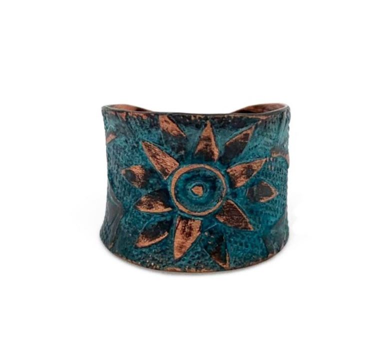Ring - Tri Colored Copper Patina Ring- Sun-hotRAGS.com