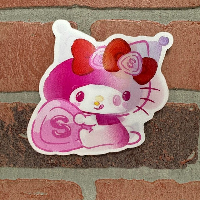 Sticker - 3D Kuromi My Melody-hotRAGS.com