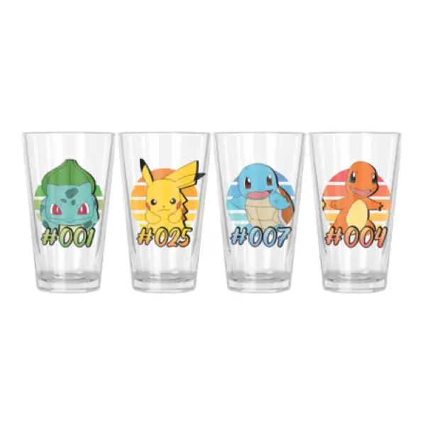 Glass Set - Pokémon - 4pc 16oz Pint Glass Set-hotRAGS.com