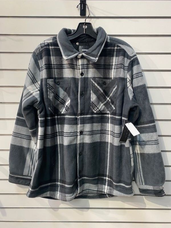Shirt - Polar Fleece - Plaid Grey-hotRAGS.com
