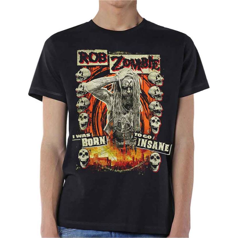 T Shirt - Rob Zombie - Born To Go Insane-hotRAGS.com