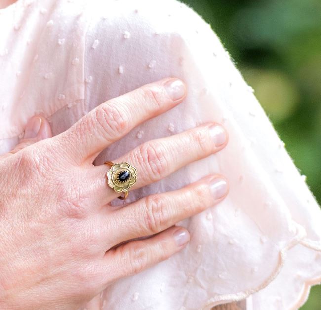 Ring - Gold Black Onyx-hotRAGS.com