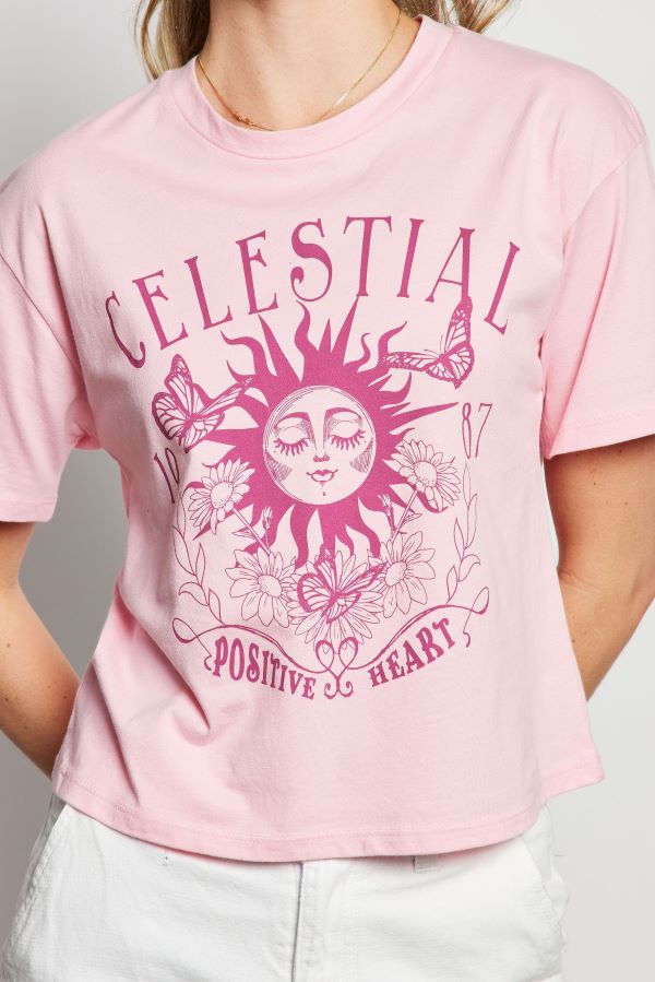 Jr Crop Top - Celestial Pink-hotRAGS.com