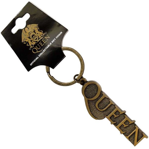Keychain - Queen Gold Logo-hotRAGS.com