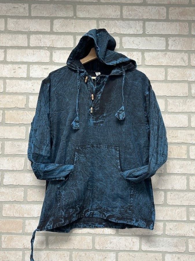 Hoody - Cotton Blue Wash Nepal-hotRAGS.com