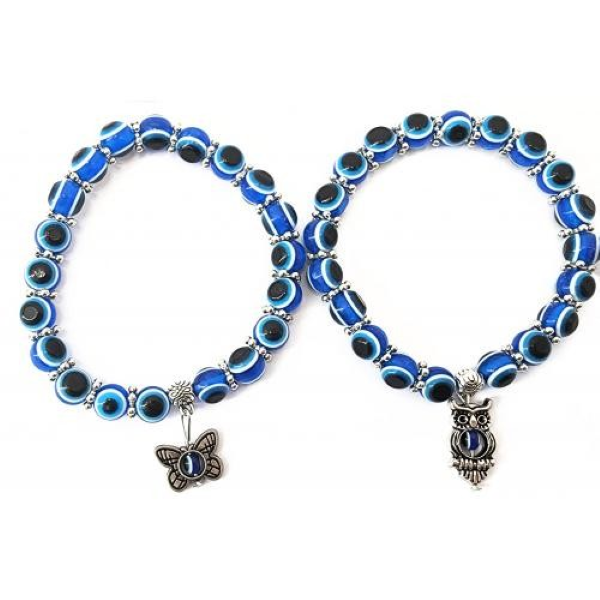 Bracelet - Evil Eye With Charm-hotRAGS.com