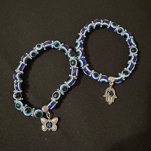 Bracelet - Evil Eye With Charm-hotRAGS.com