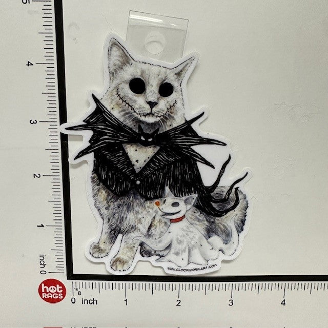 Sticker Cat Nightmare Before Christmas - Jack-hotRAGS.com