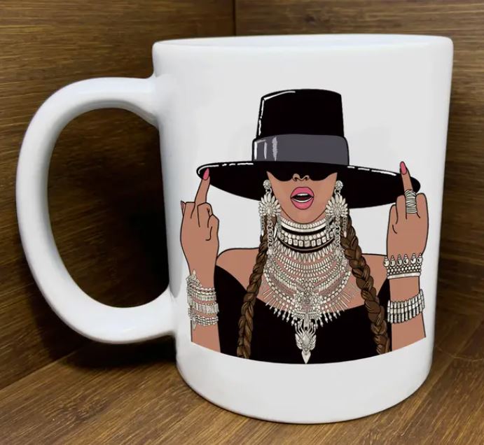 Mug - Beyonce Middle Finger-hotRAGS.com