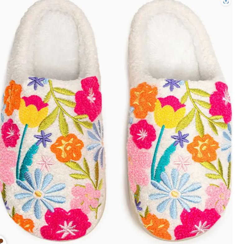 Slippers - Flowers In Bloom-hotRAGS.com