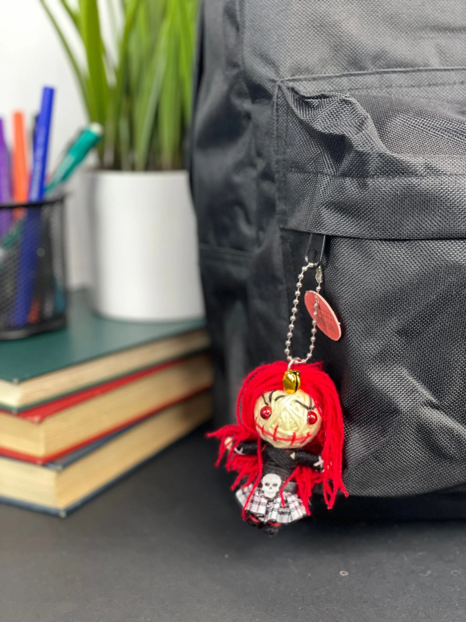 Voodoo Doll - Goth Girl Keychain-hotRAGS.com