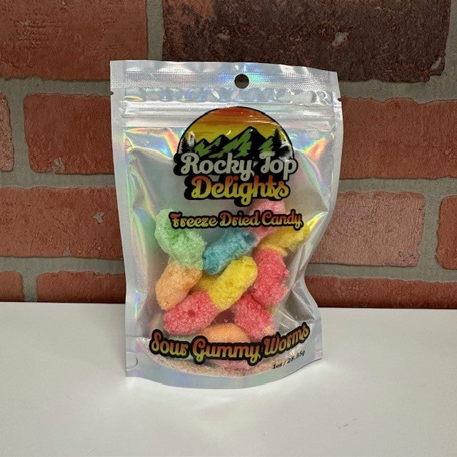Candy - Freeze Dried - Sour Gummy Worms-hotRAGS.com
