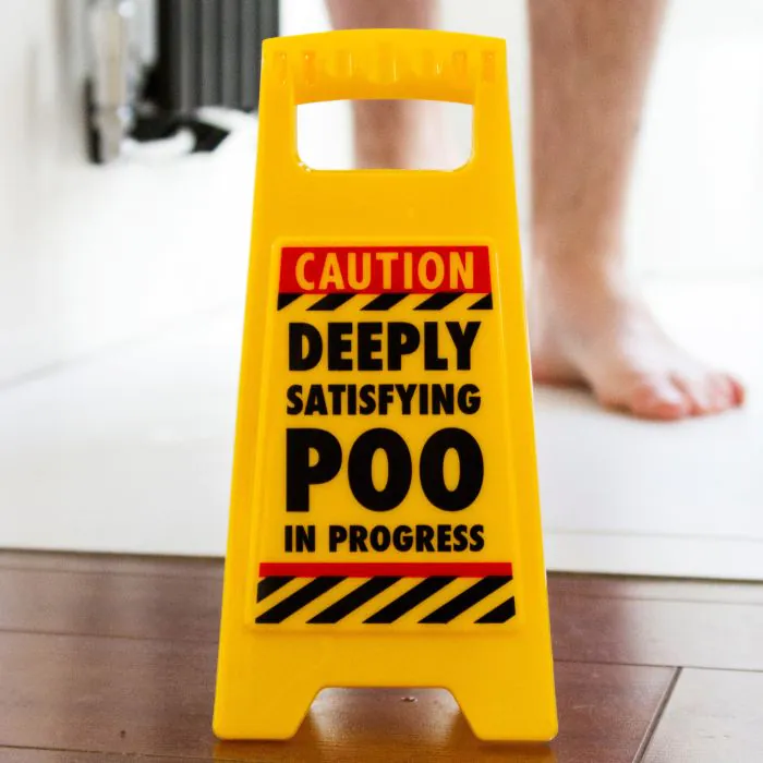 Novelty Sign - Warning Satisfying Poo In Progress-hotRAGS.com