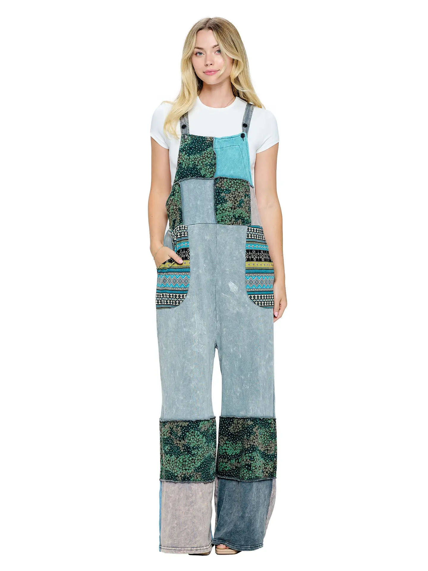 Overalls - Vintage Washed Patchwork-hotRAGS.com
