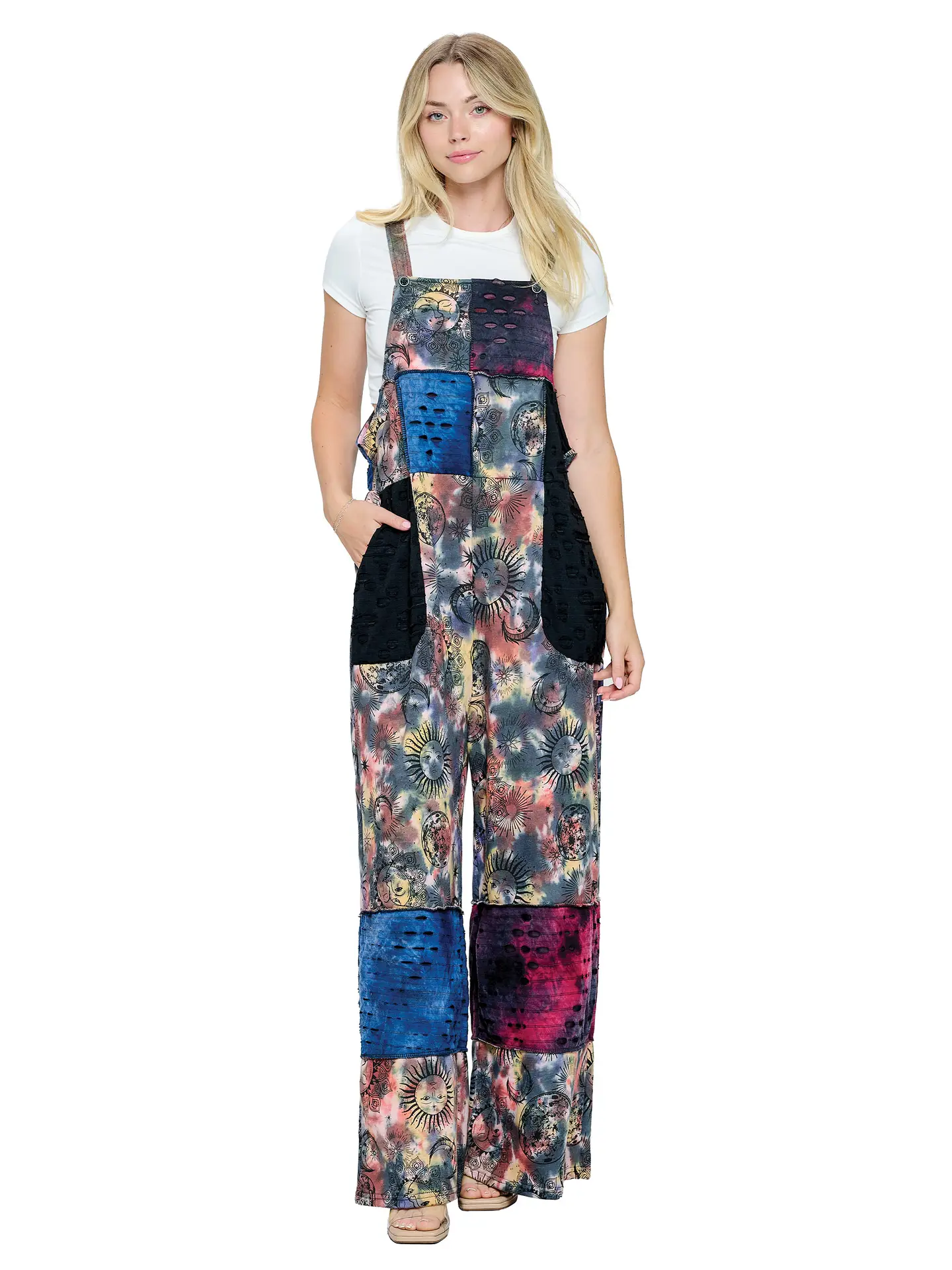 Overalls - Sun Moon Tie Dye-hotRAGS.com