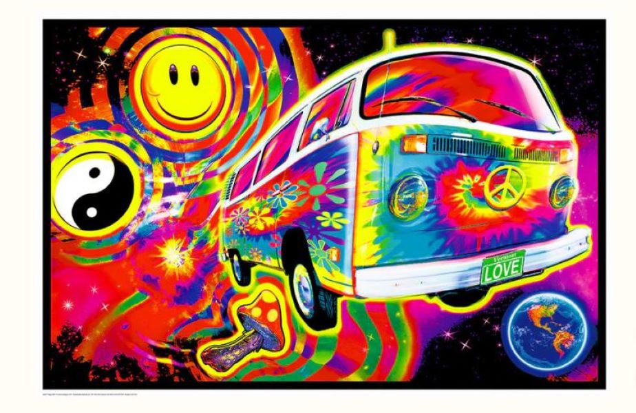 Poster - Blacklight Magic Bus-hotRAGS.com