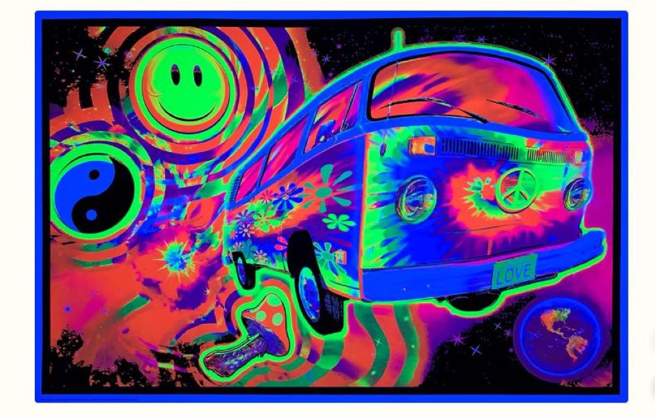 Poster - Blacklight Magic Bus-hotRAGS.com