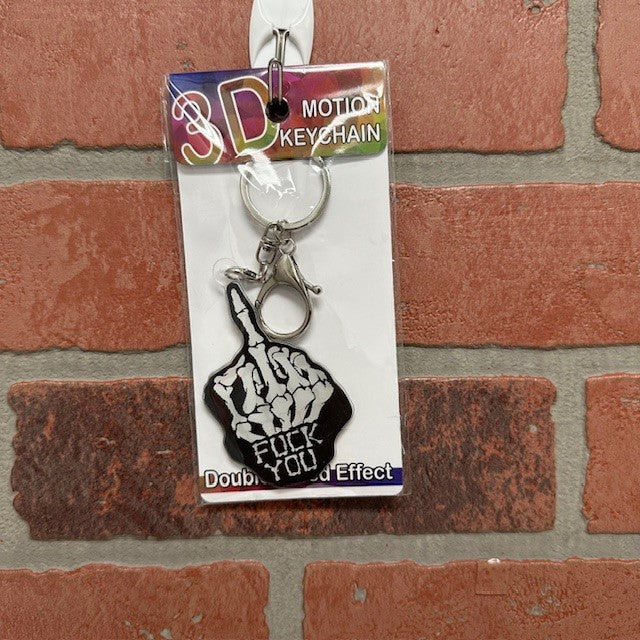 Keychain - 3D Middle Finger-hotRAGS.com