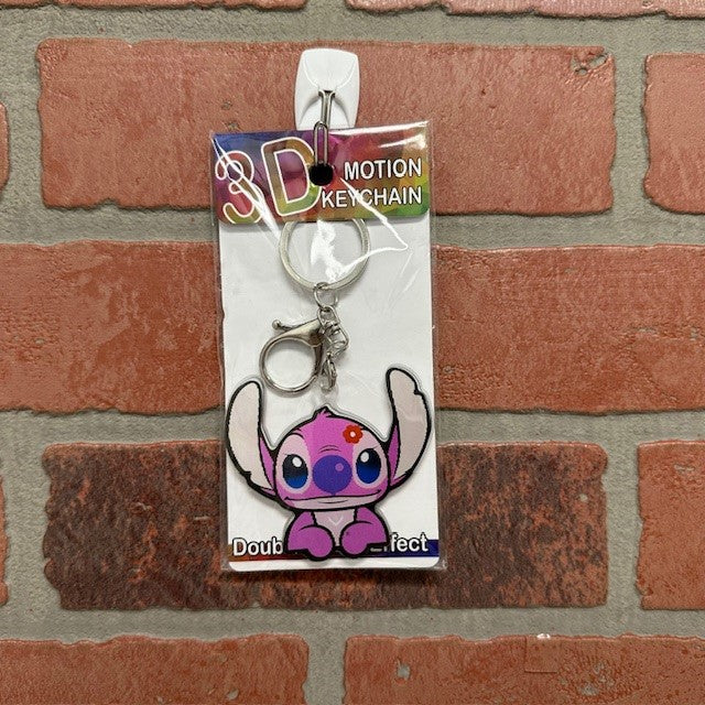 Keychain - 3D Stitch - Pink-hotRAGS.com