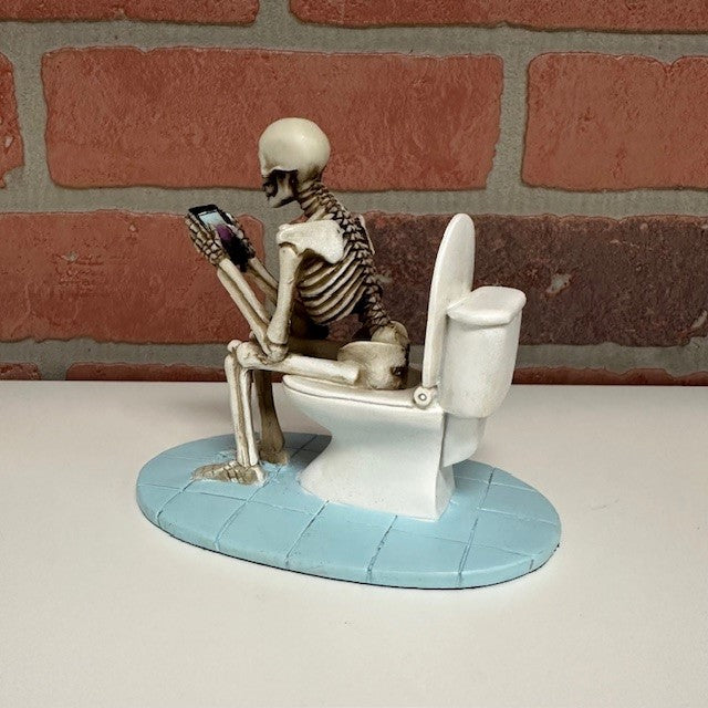 Statue - Skeleton On Toilet-hotRAGS.com