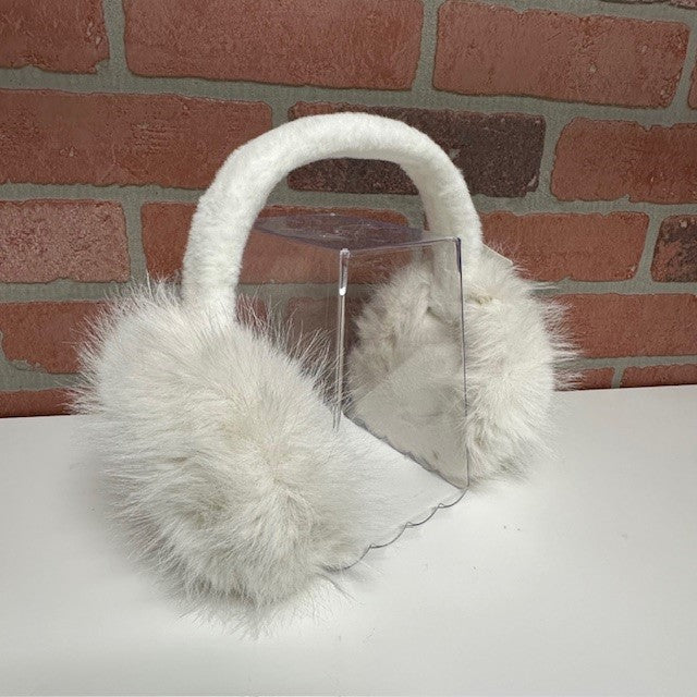 Earmuffs - White Fuzzy-hotRAGS.com