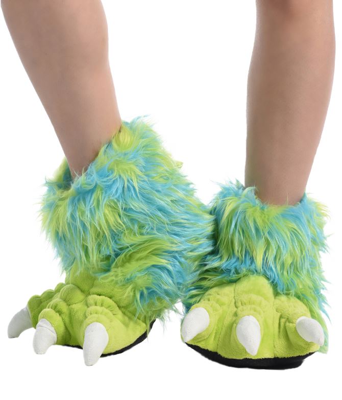 Slippers - Critter Green Monster-hotRAGS.com
