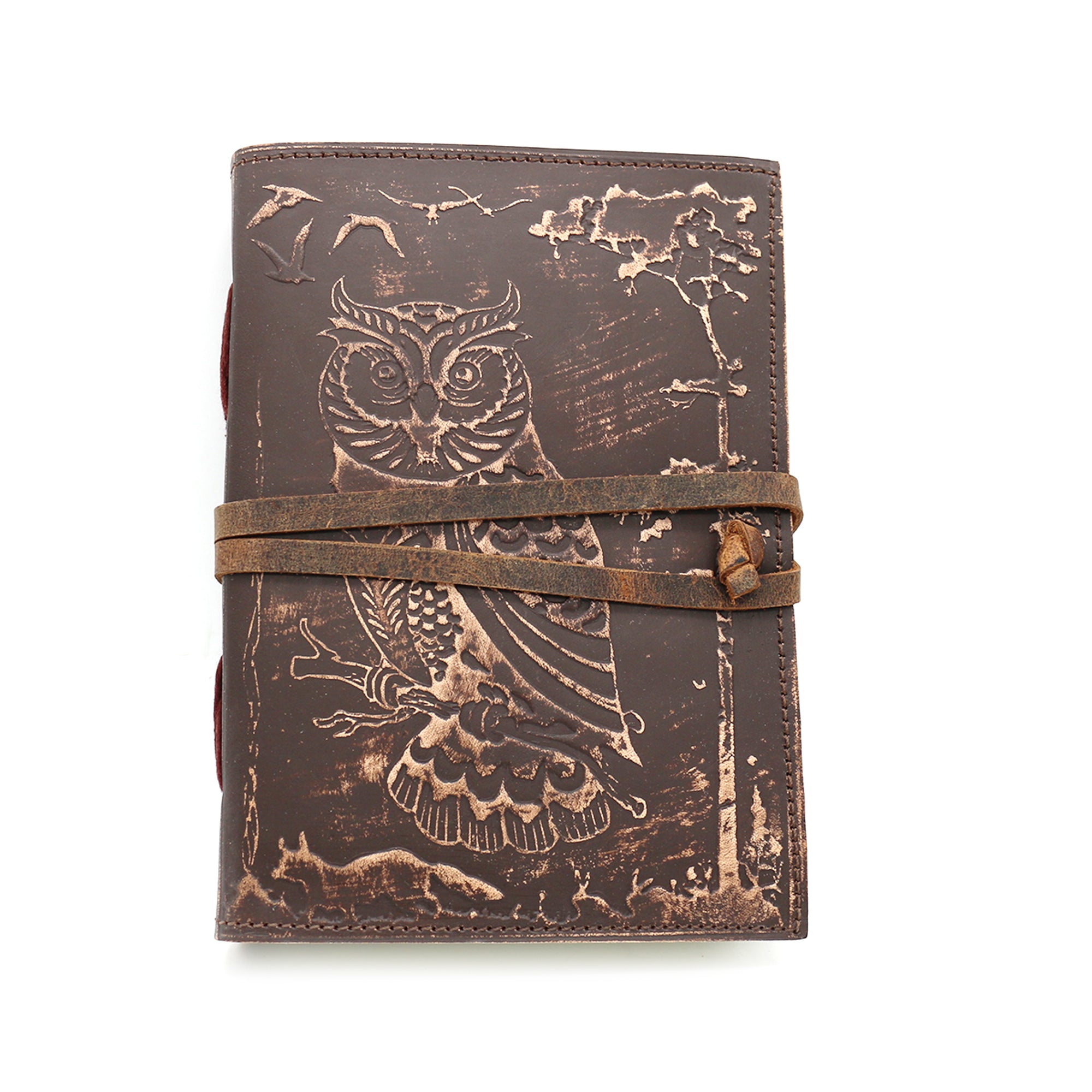 Journal - Owl Embossed Leather-hotRAGS.com
