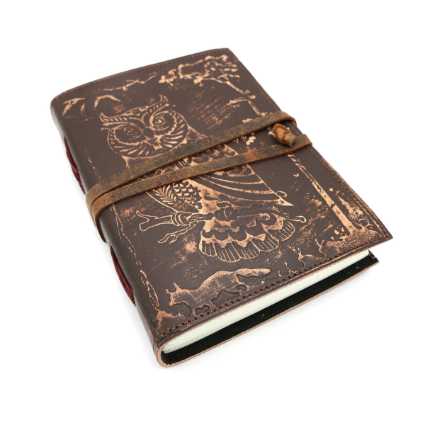 Journal - Owl Embossed Leather-hotRAGS.com
