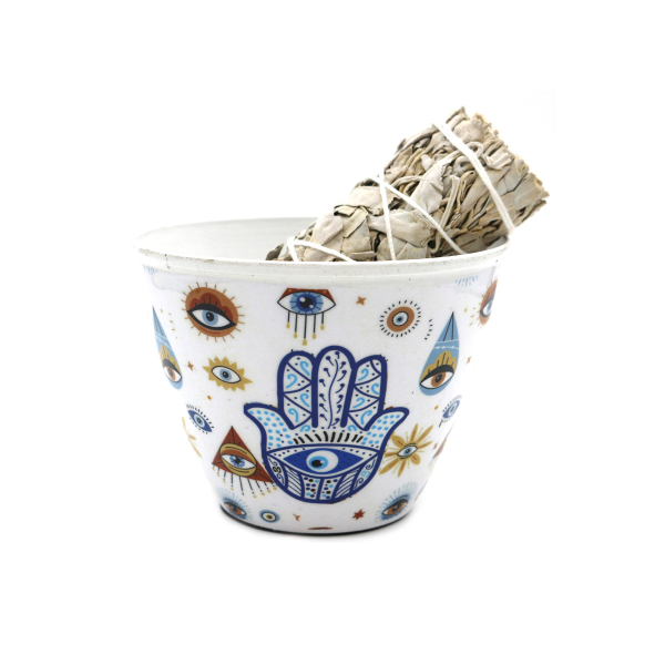 Sage - Smudge Bowl Hamsa 3"-hotRAGS.com