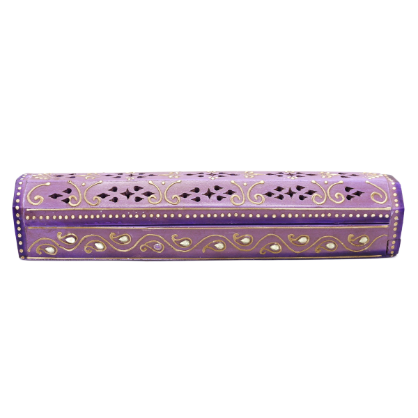 Box Incense Burner - Purple 12"-hotRAGS.com