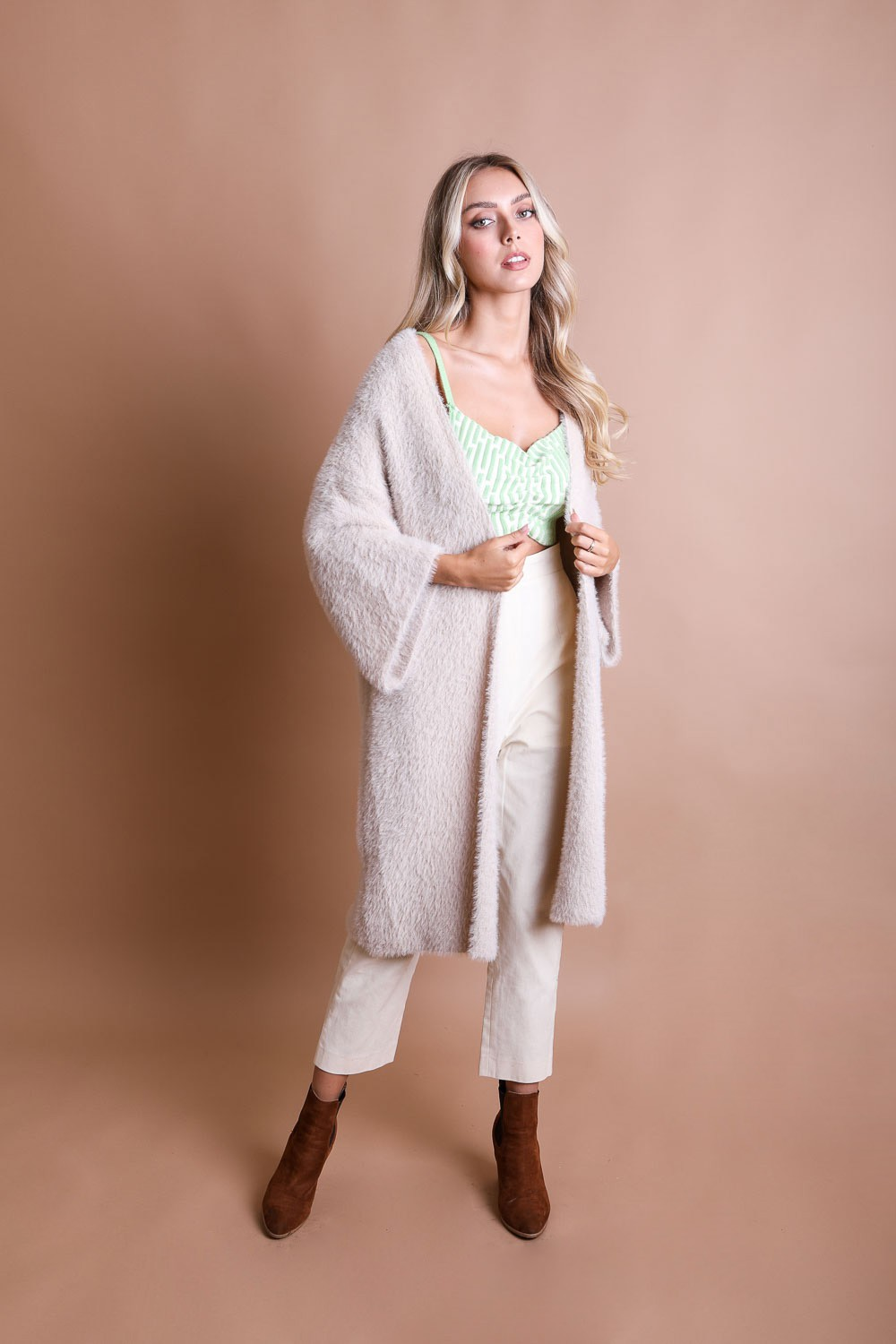 Cardigan - Mohair Beige-hotRAGS.com