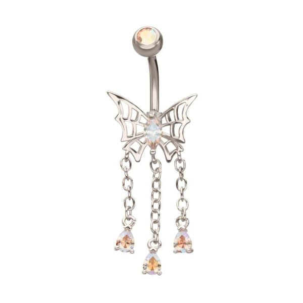 Belly Ring - Butterfly Spiderweb-hotRAGS.com