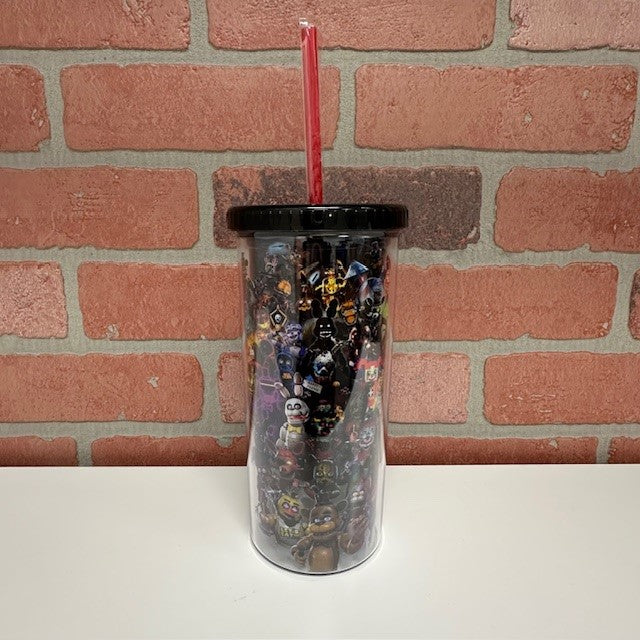 Cup - Five Nights At Freddy's Collage - 20oz With Lid-hotRAGS.com