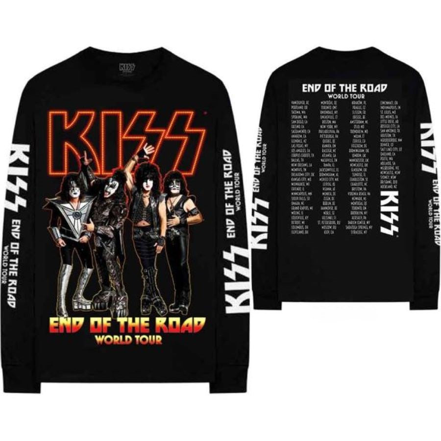 T Shirt - Kiss Long Sleeve - End Of The Road World Tour-hotRAGS.com
