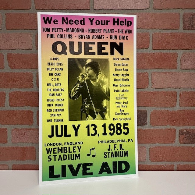Concert Poster - Queen - Live Aid-hotRAGS.com