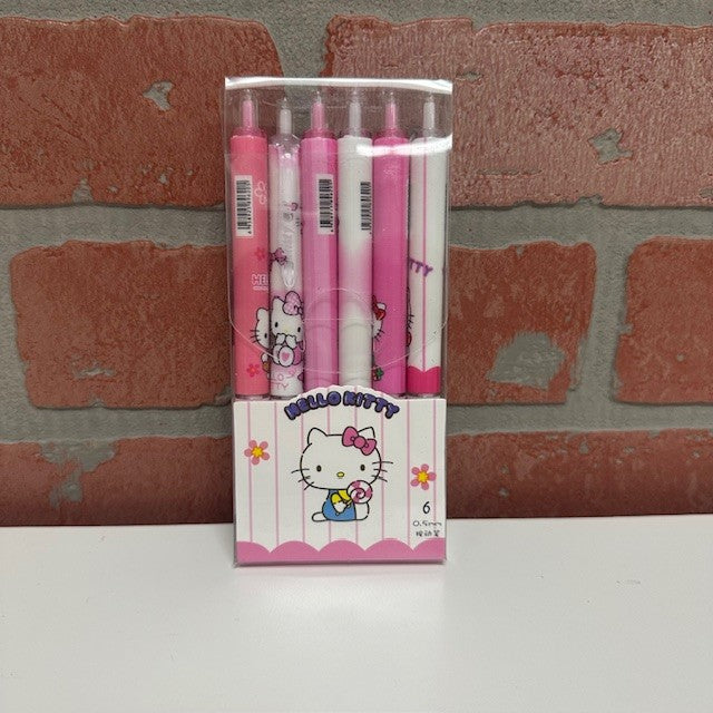 Pen - Hello Kitty Gel .55mm 6pk - hotRAGS.com
