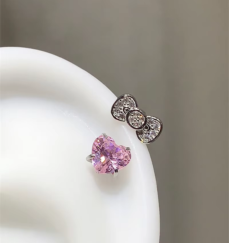 Cartilage - Bow Pink Heart-hotRAGS.com
